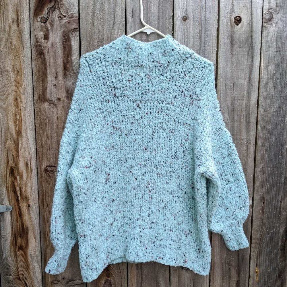 Urban Outfitters Alpaca Blend Balloon Sleeve Sweater Blue Size XS - Picture 2 of 5